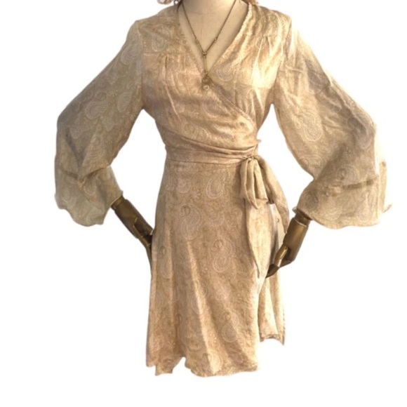 Hannah Artwear Paisley Wrap Silk Dress. - Picture 1 of 16
